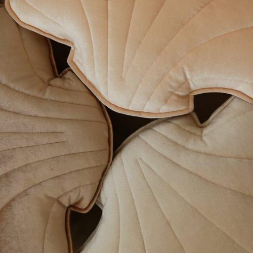 cream pearl velvet shell cushion 980780