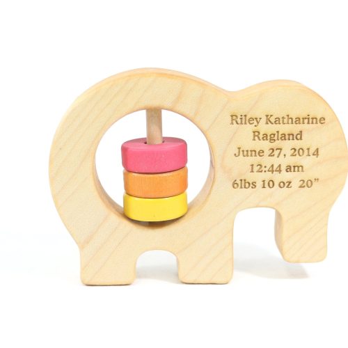 elephant wooden baby rattle 262536