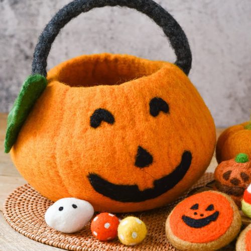 felt jack o lantern grazing set 6