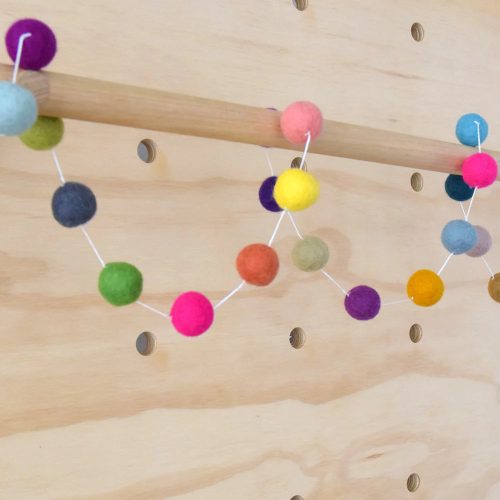 felt pompom ball garland 19