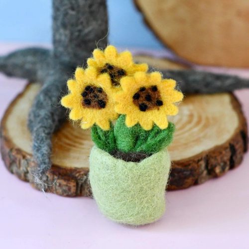 felt sunflower pot 2