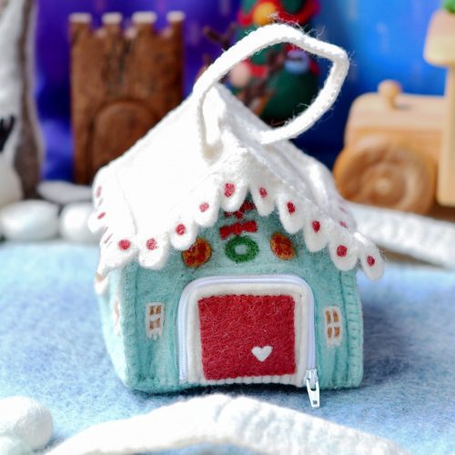 gingerbread house bag blue 10