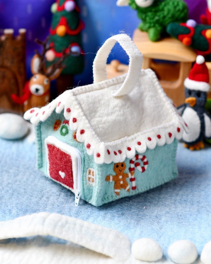 gingerbread house bag blue 4