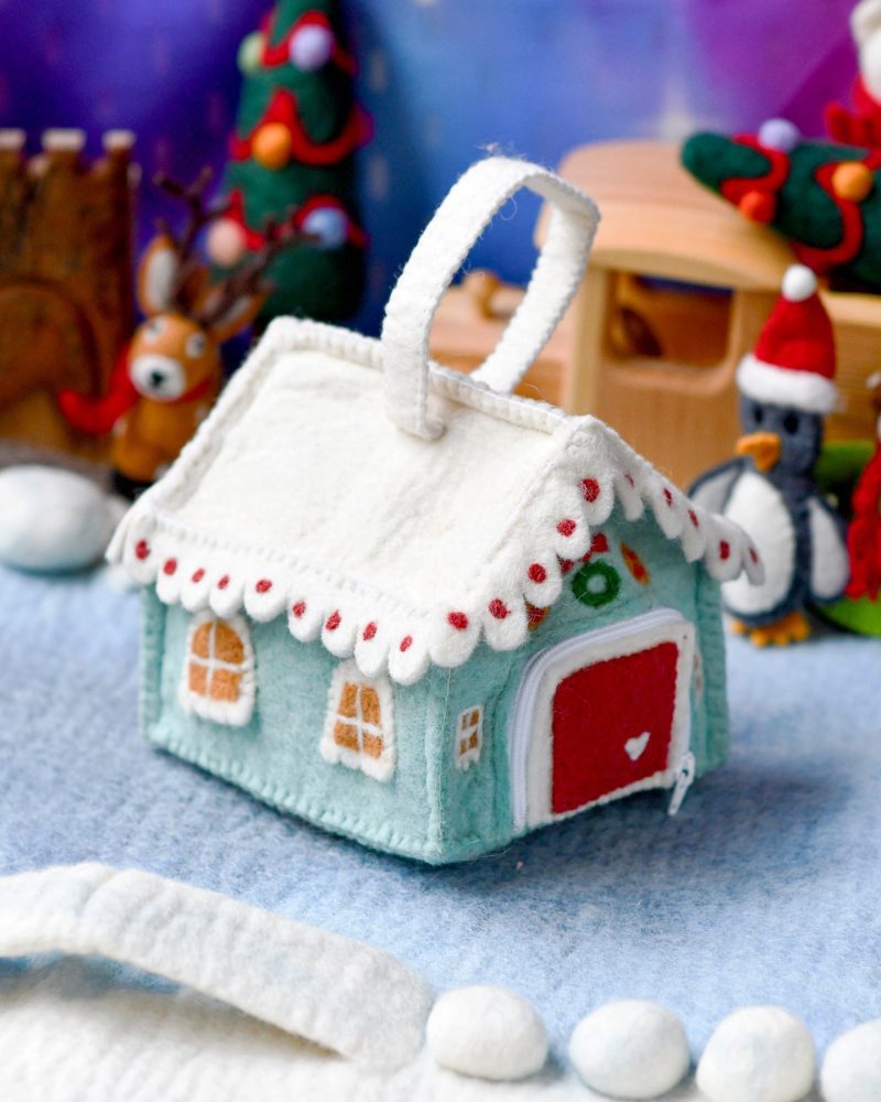 gingerbread house bag blue 5