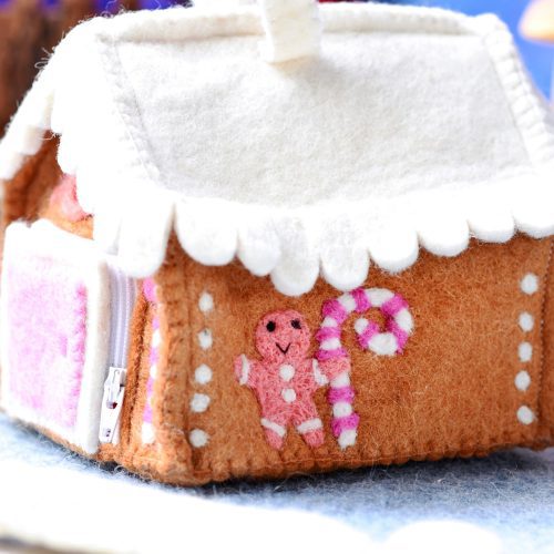 gingerbread house bag pink 6