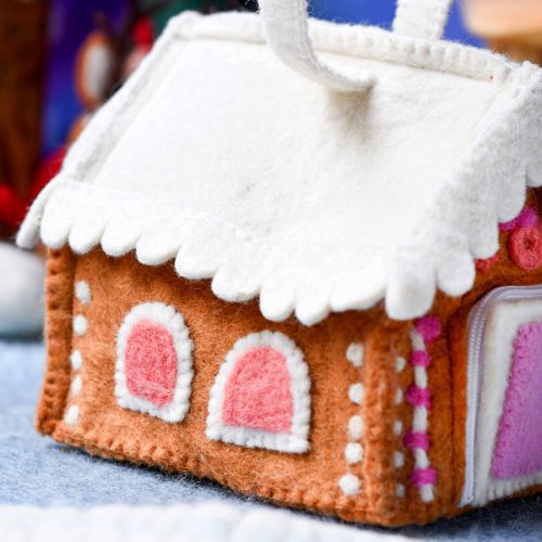 gingerbread house bag pink 7