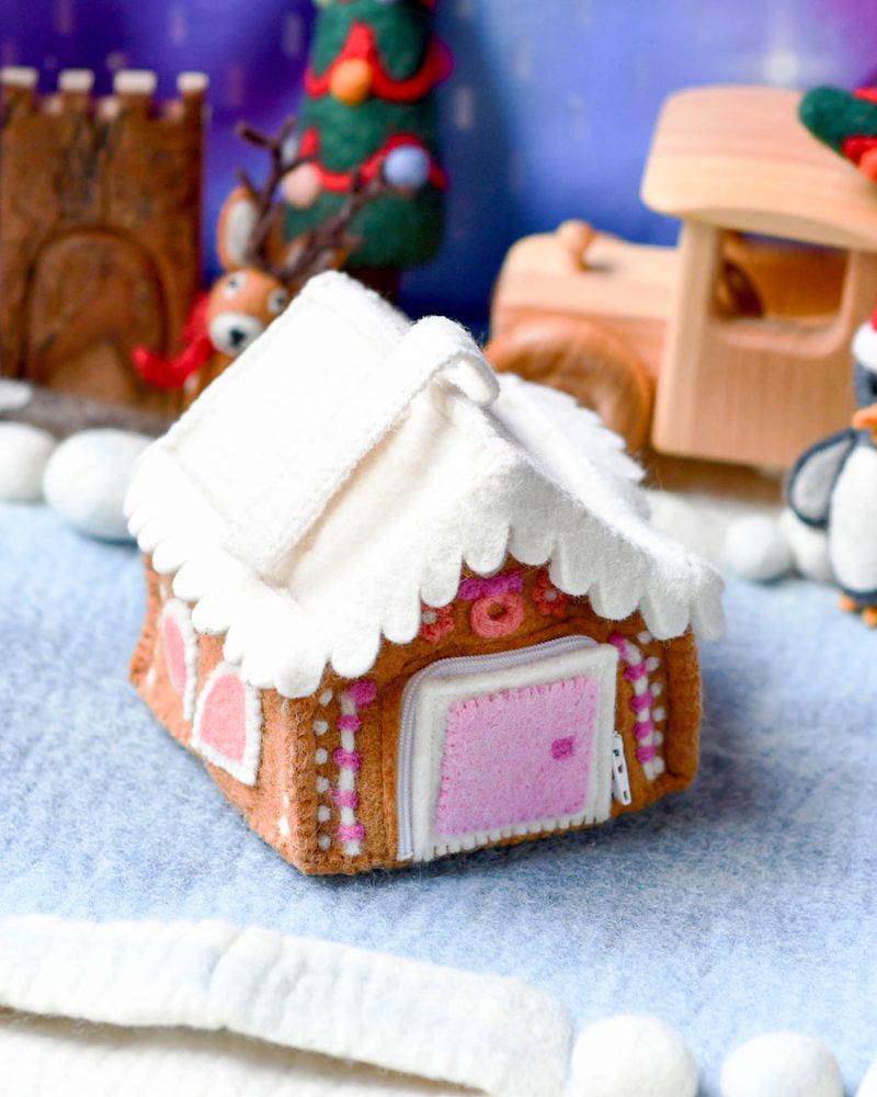 gingerbread house bag pink