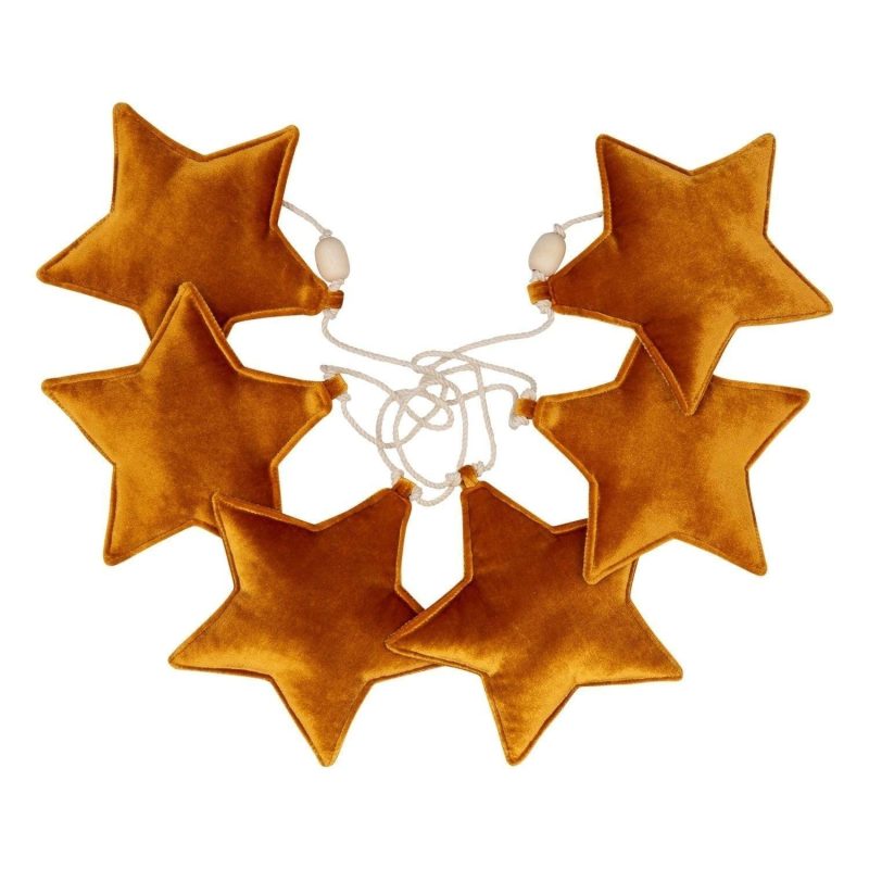 gold dust velvet garland with stars 812973