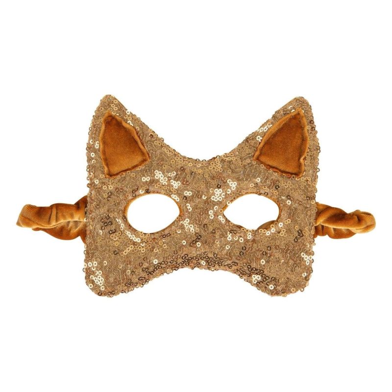 gold sequins cat mask 516767