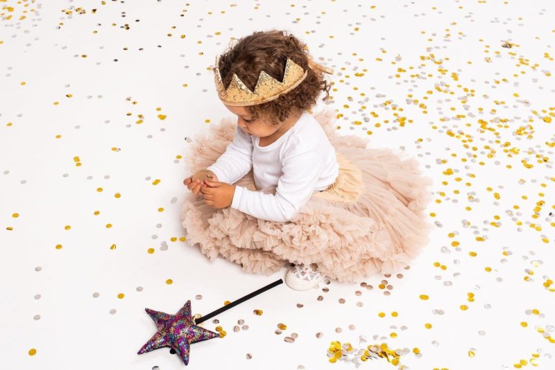 gold sequins fairy tale crown 238848