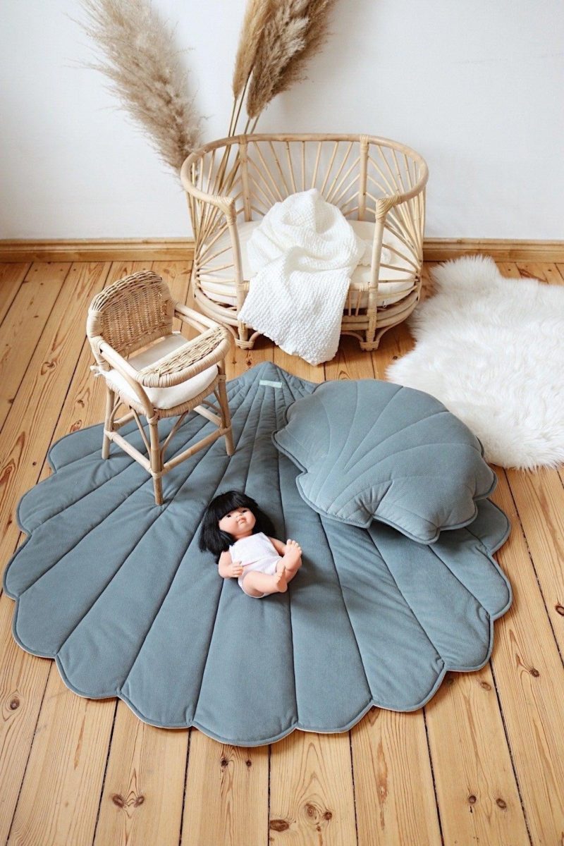 grey mint velvet shell mat 231808