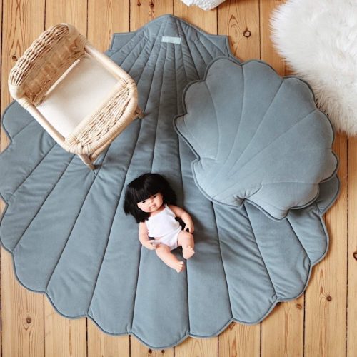 grey mint velvet shell mat 278814