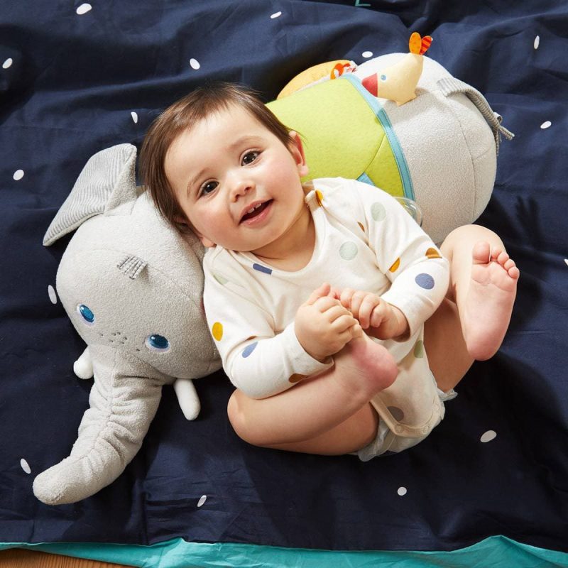 haba plush baby elephant discovery pillow 28746367271010