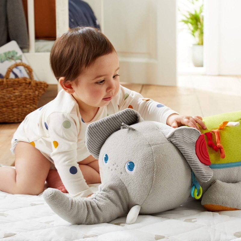 haba plush baby elephant discovery pillow 28746367664226