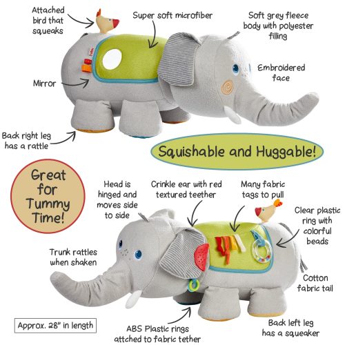 haba plush baby elephant discovery pillow 28746368057442