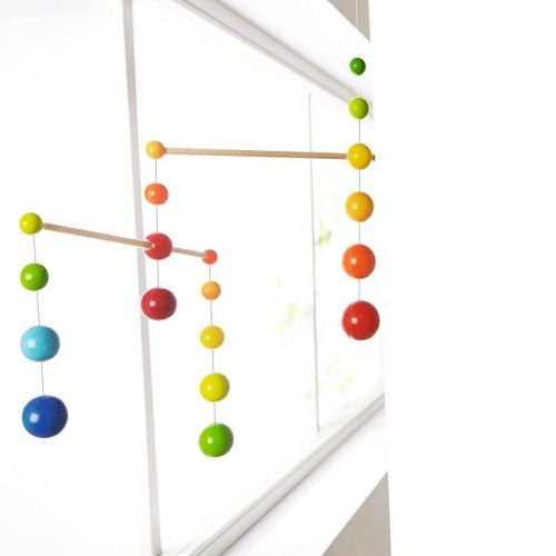 haba wooden baby wooden mobile rainbow balls 28750720204898