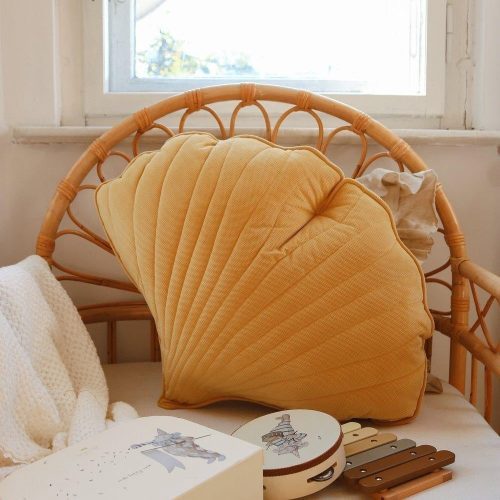 honey velvet ginkgo leaf cushion 433616