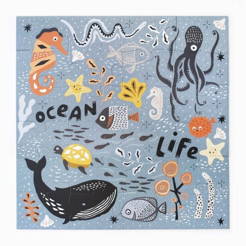 illustrated ocean animals large piece puzzle for kids