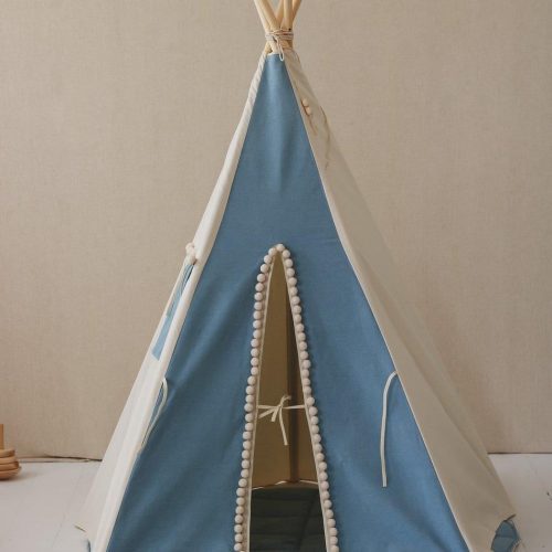 jeans teepee tent with pompoms 969198