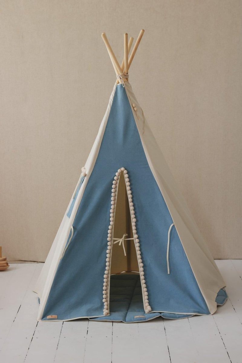 jeans teepee tent with pompoms 969198