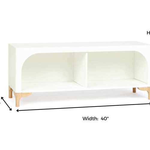 milton and goose archie wood cubby bench with dimensions