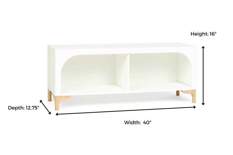 milton and goose archie wood cubby bench with dimensions