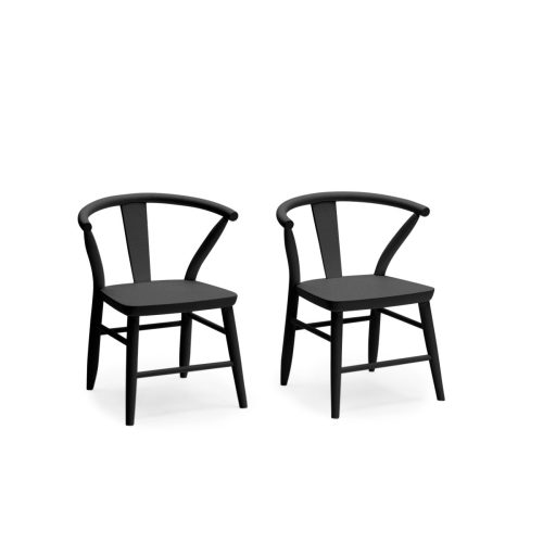 milton and goose crescent chairs black pair