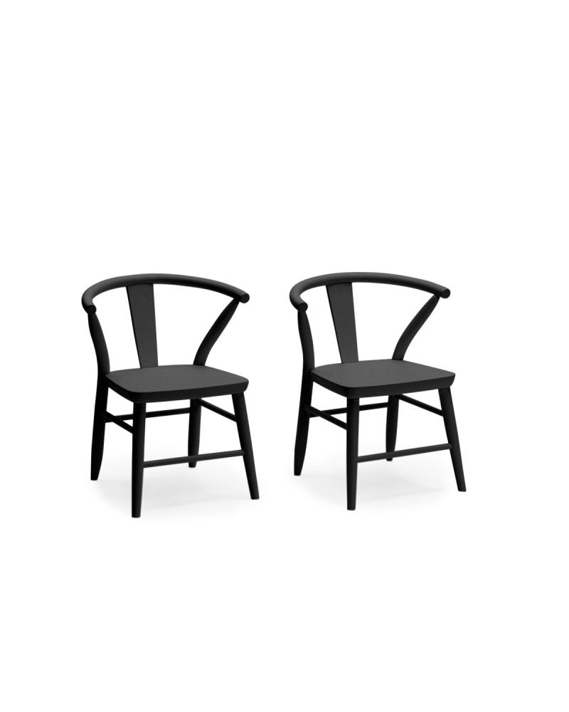 milton and goose crescent chairs black pair