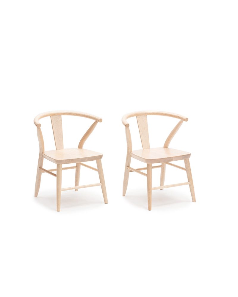 milton and goose crescent chairs natural pair