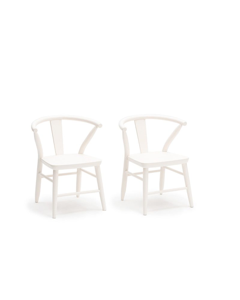 milton and goose crescent chairs white pair