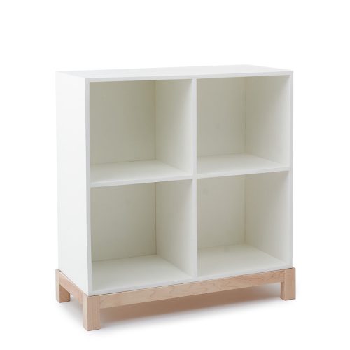 milton and goose cubby bookshelf white angled