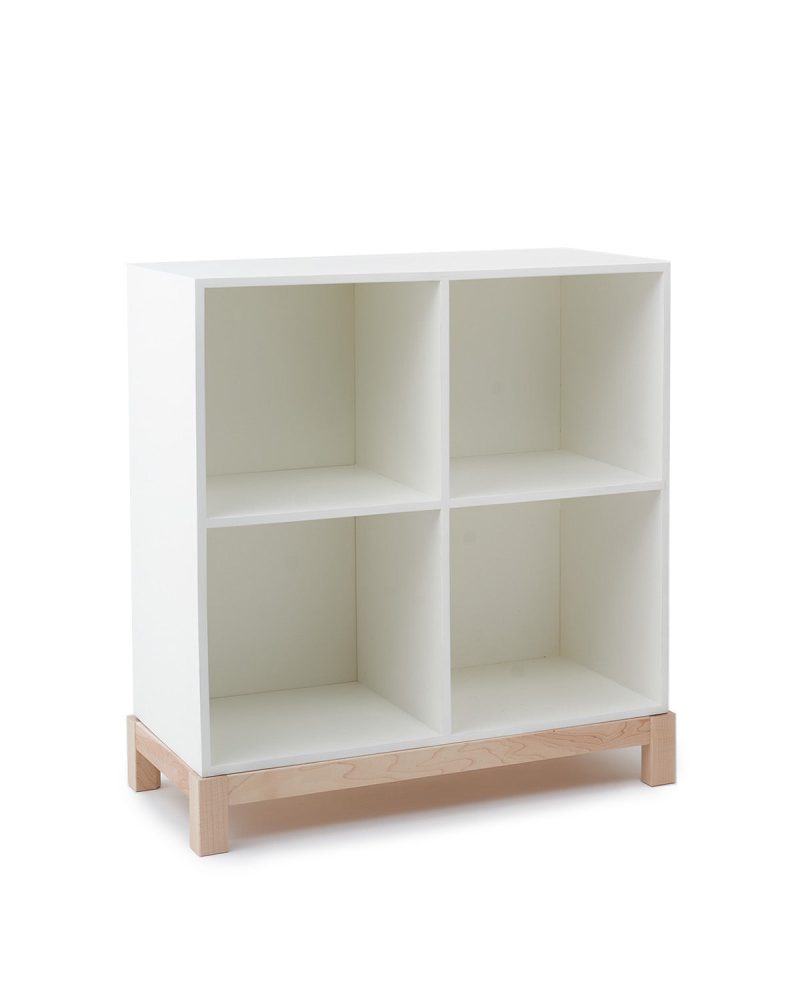 milton and goose cubby bookshelf white angled