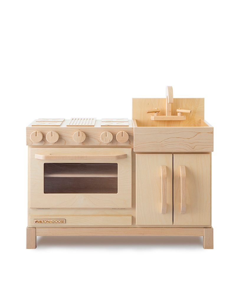 milton and goose essential play kitchen natural front