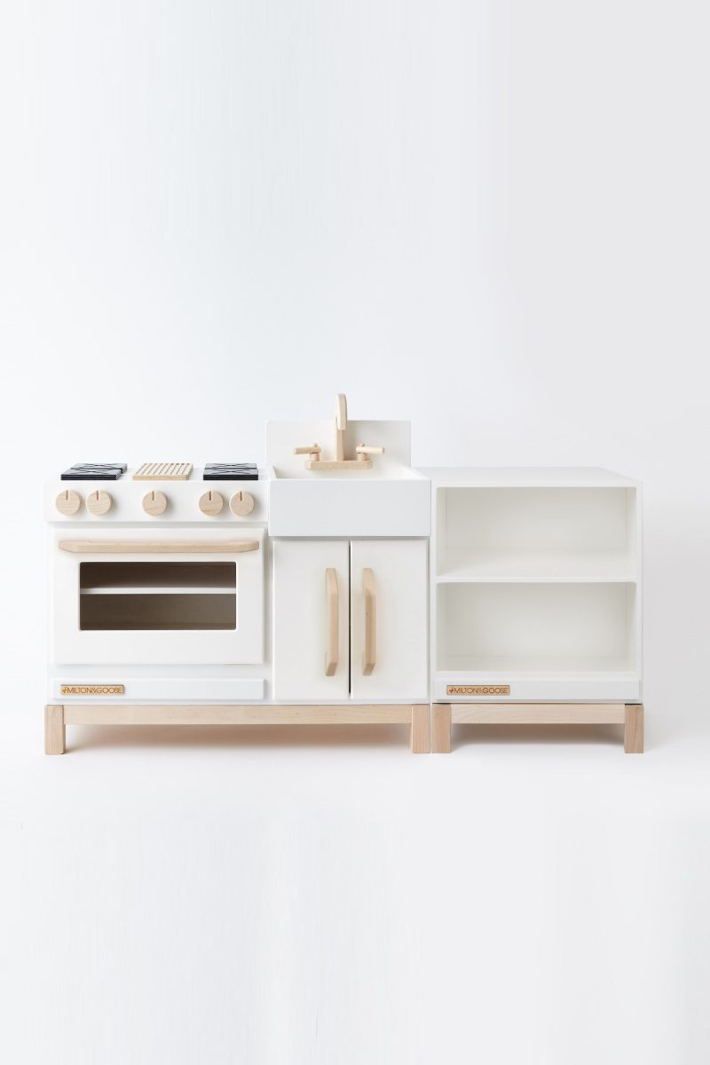 milton and goose essential play kitchen with countertop white