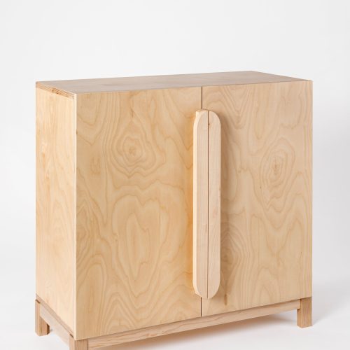 milton and goose wooden toy storage cabinet natural angled