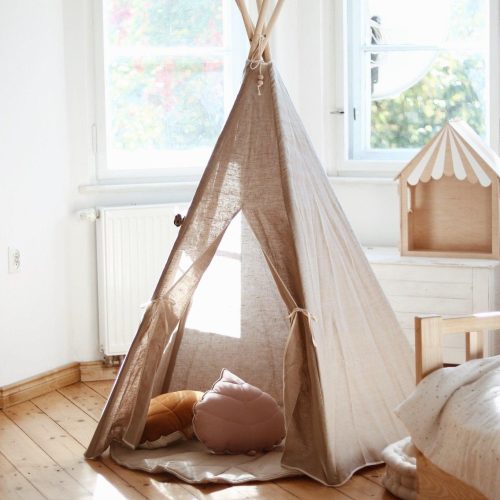 natural linen teepee tent 195419