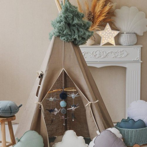 natural linen teepee tent 381522