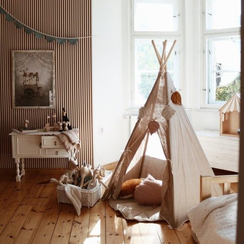 natural linen teepee tent 720490