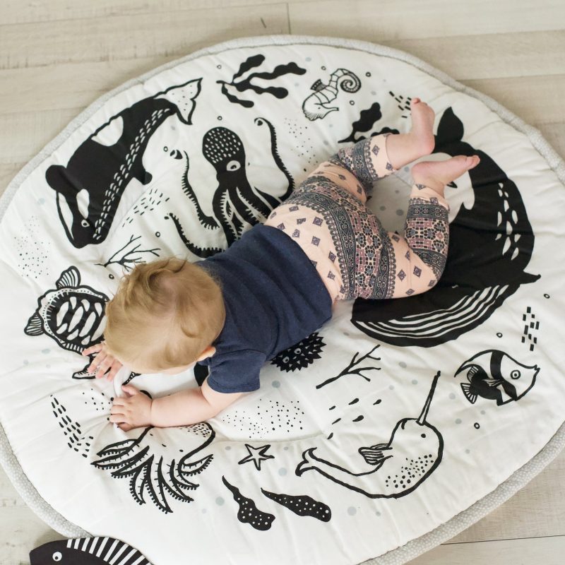 ocean activity tummy time playmat floor mat high contrast baby 1 1