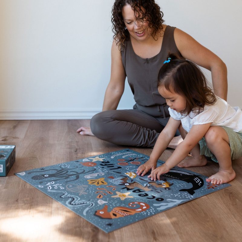 ocean animals floor puzzle toddler beginner large piece 2