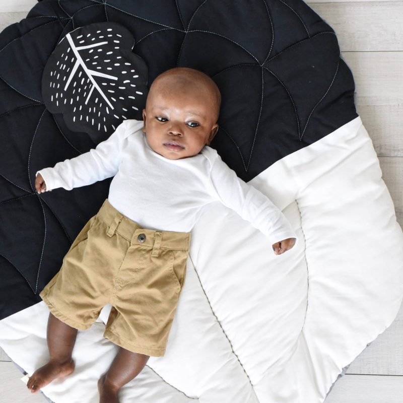 organic cotton quilted playmat acorn wee gallery baby