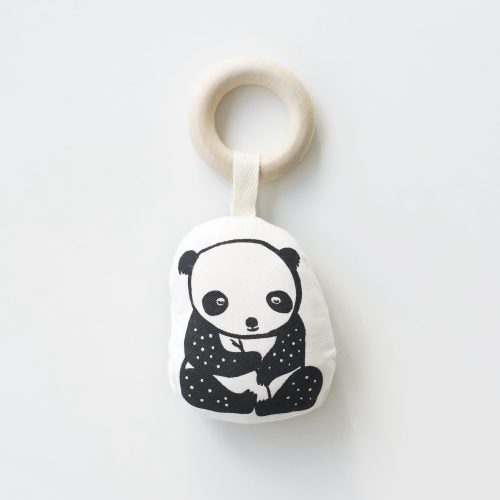 organic teething toy for baby panda 1