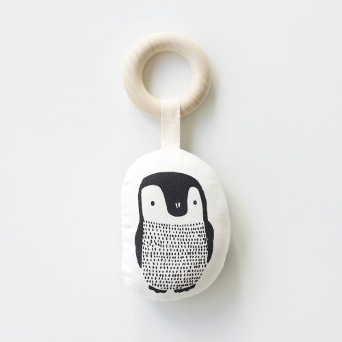 organic teething toy for baby penguin 1