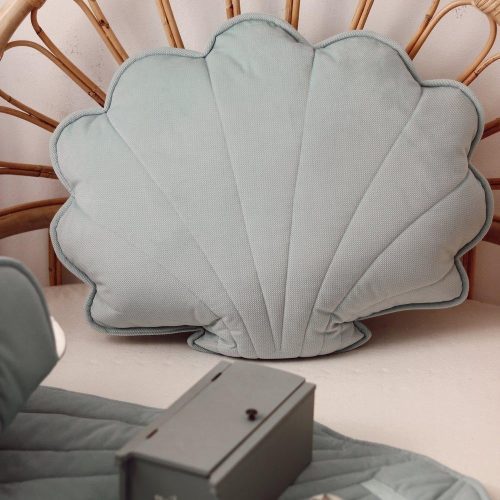 powder mint velvet shell cushion 109877