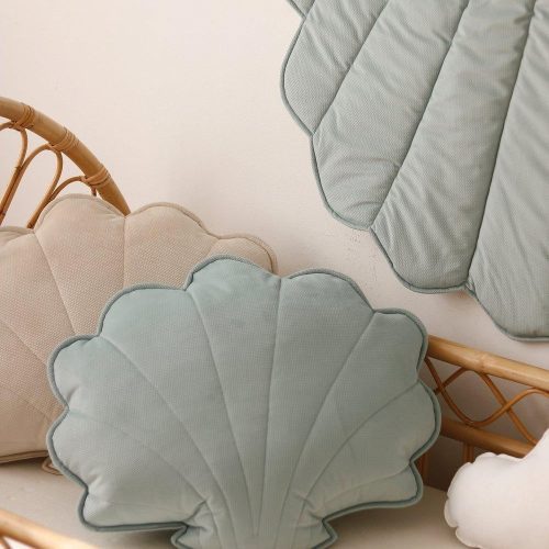 powder mint velvet shell cushion 470176