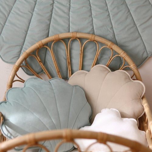 powder mint velvet shell cushion 815514