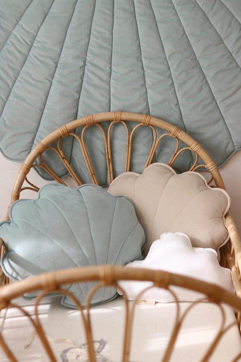 powder mint velvet shell cushion 815514