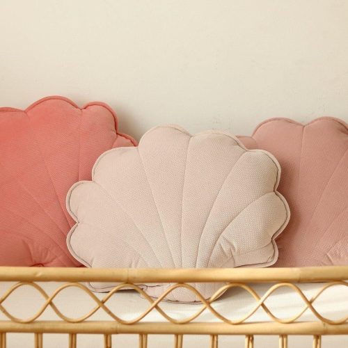 powder pink velvet shell cushion 156280