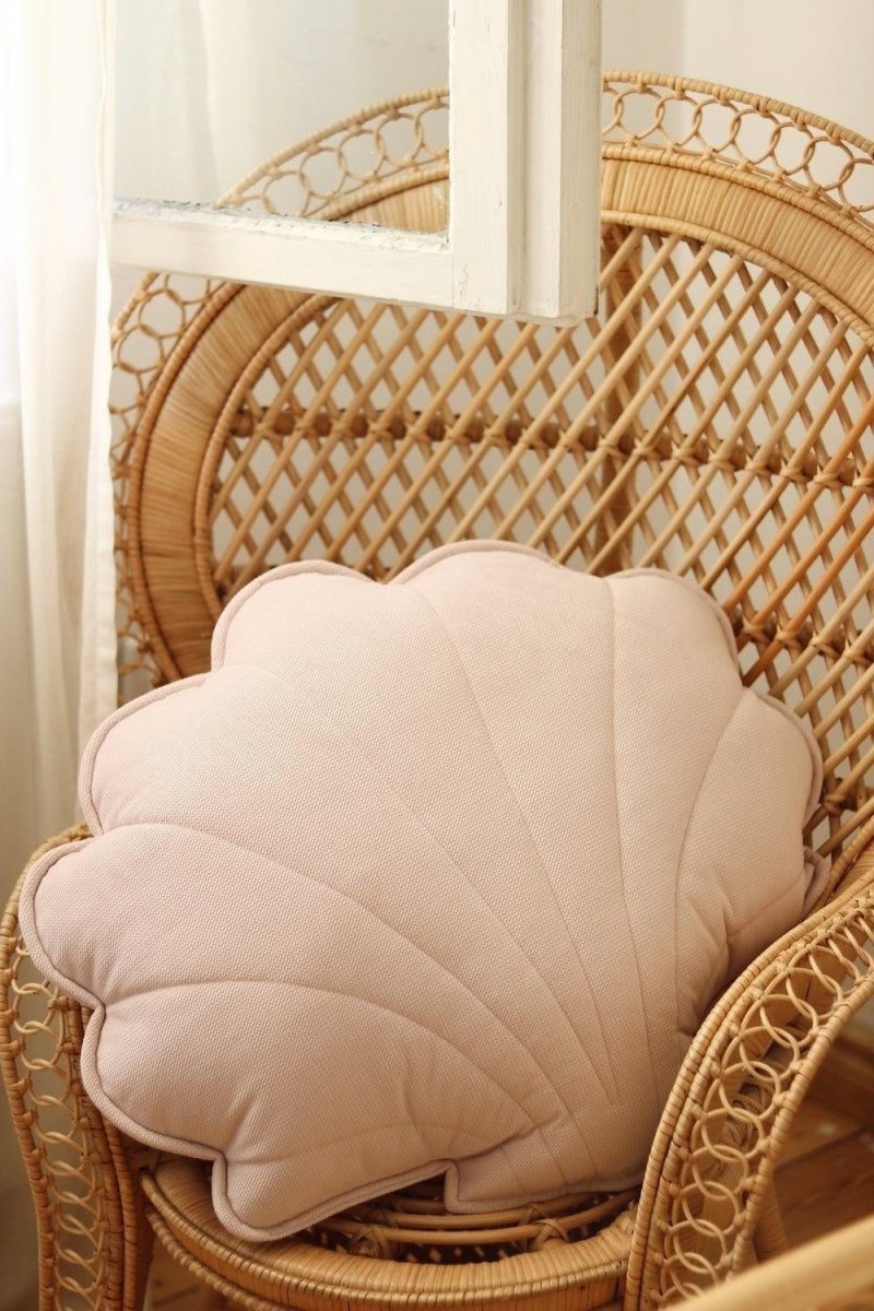 powder pink velvet shell cushion 448741