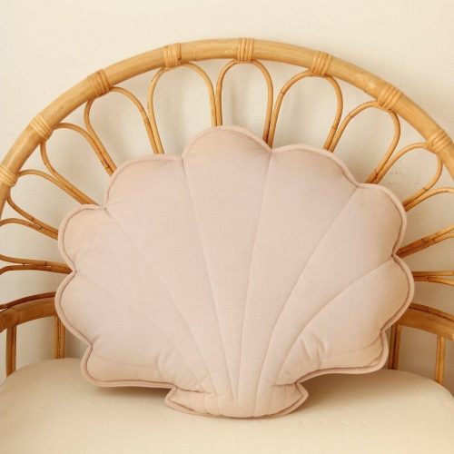 powder pink velvet shell cushion 477336